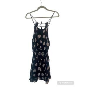 Abercrombie & Fitch Women’s Sundress Spaghetti Straps Ruffled Frayed Trim Lined